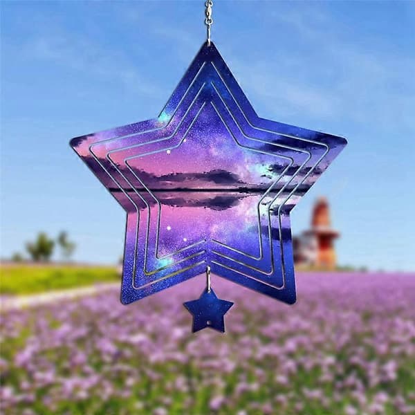 2-pack 10-tums 3D Sublimering Vindspel Ämnen, Vinddriven Kinetisk Skulptur, Dubbelsidig Sublimering