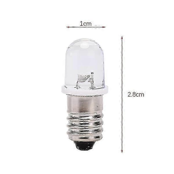 5kpl E10 Led-lamppu E10 Dc 3v 4.5v Instrumenttilamppu E10 Merkkivalo Vanhanajan Taskulamppulamppu xi S20241227444