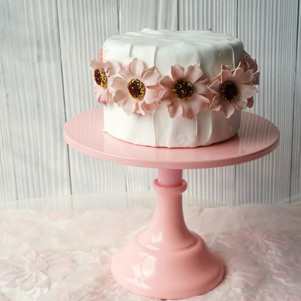 Metallirautainen kakkuteline, pyöreä jalusta jälkiruokateline Cupcake-telinehylly syntymäpäivähää varten