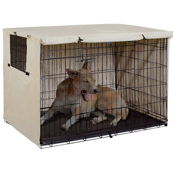 Hundbursskydd Oxkompatibelt med Tyg Husdjursbursskydd Universal Passform kompatibel med 36 Tums Tråd Hund