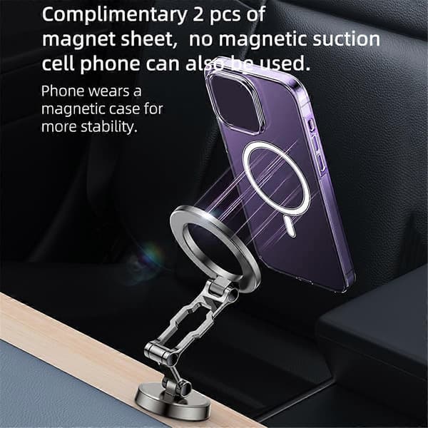 Magnetisk Vikbar Telefonhållare 360° Rotation Magnetisk Telefonhållare