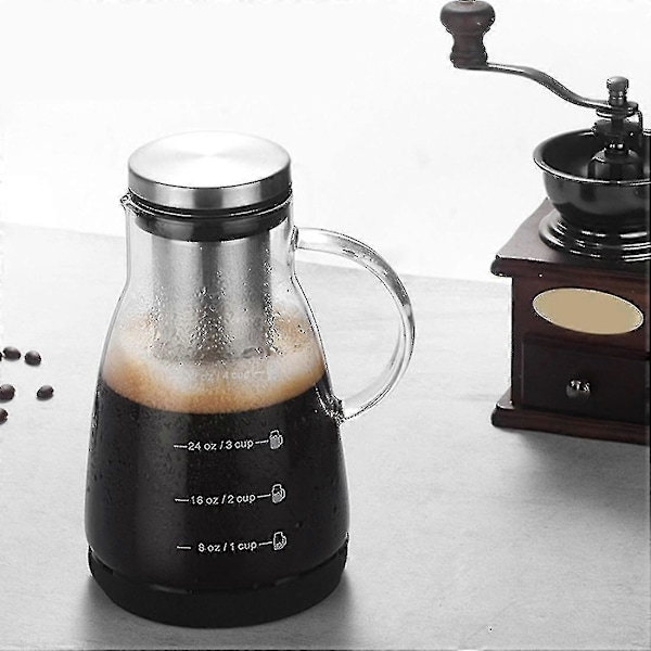 Cold Brew Kaffemaskine - 32 Kop Iste Kaffe Cold Brew Kaffemaskine og Kande med Silikonelåg Banmo