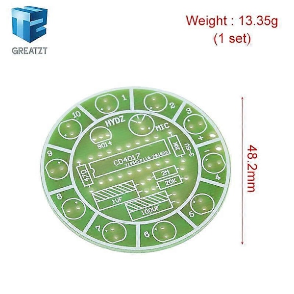 CD4017 Värikäs Äänenohjattu Kiertävä LED-Valopaketti Elektroniikan Valmistus DIY-Paketti Varaosat Opiskelijoiden Laboratorioon