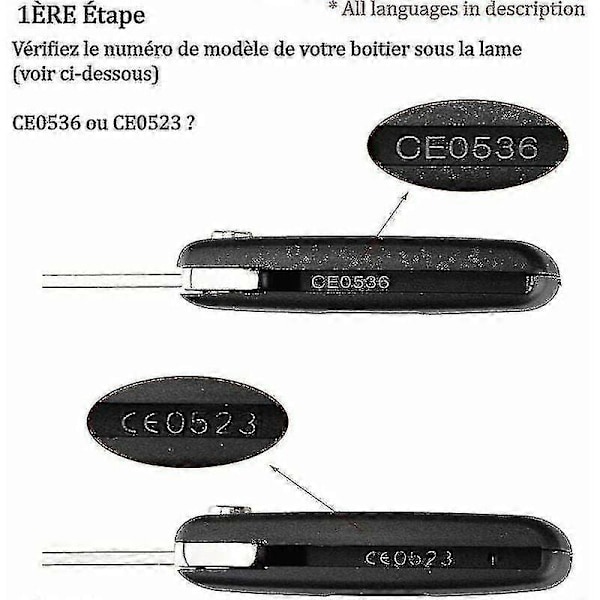 Knappar Nyckelskal Kompatibel Ce0523 Vikbar Flip Nyckel För Peugeot 207 307 308 407 408 3008 5008 Citroen C2 C3 C4 C5 C6 C8 (2 Knappar, Ce0523) - Snngv