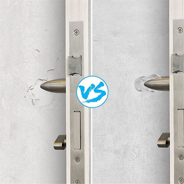 Gjennomsiktig dørstopper veggbeskytter (10 stk), dørhåndtakstoppere, dørknapp veggskjold