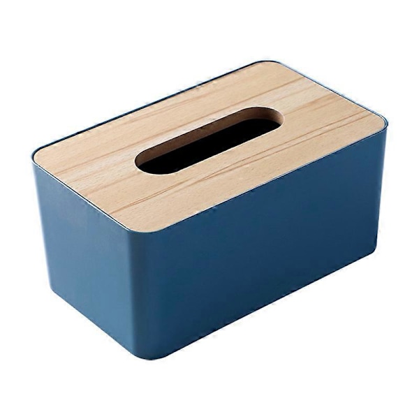 Bambus Tissue Box, Tissue Box Rektangulær Tissue Box Baderomservietter Dispenser Våt Tissue Box