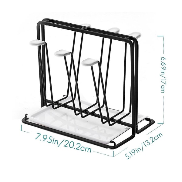 6-Flaske Oppvaskstativ Metall Flaskeholder, Dryppstativ For Kar Med Dryppbrett, For , , ,
