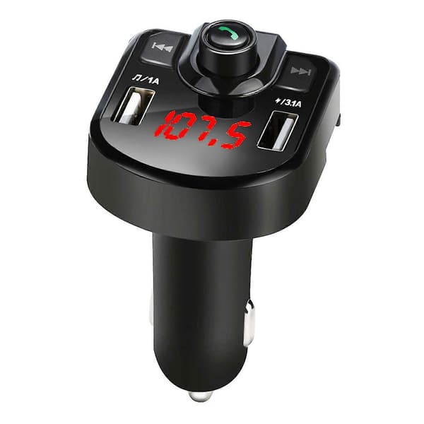 Bil MP3-afspiller med dobbelt USB-port, Bluetooth-kompatibel afspiller, USB-oplader til bilinteriørtilbehør
