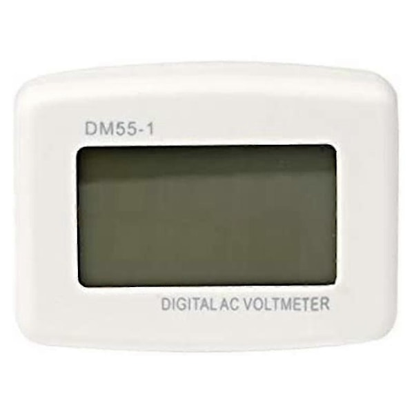 Blått Baklys Digitalt LCD Voltmeter Panel Spenningstester EU Plugg Dm55-1 Ac 80-300v