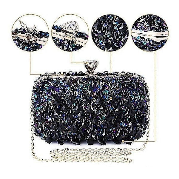 Aften taske Dame Diamant Clutch Taske Kæde Skinnende Rhinestone Håndtaske Skuldertaske Til Bryllupsfest