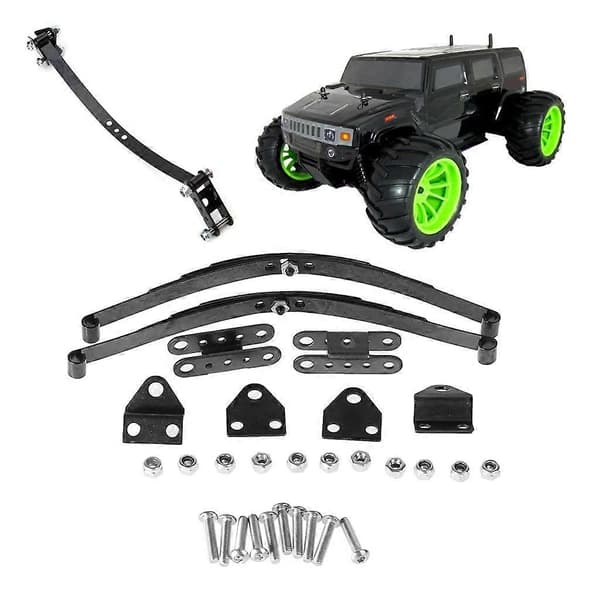 4 stk. 1/10 Bladfjedre Sæt HighLift Chassis til 1/10 D90 RC Crawler Bildele Sort