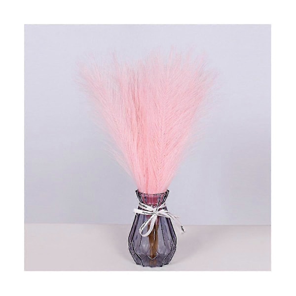 18 stk. Pampasgress Rosa 45 cm, Kunstig Pampasgress Falsk Rosa Pompasgress Dekor, Gress Blus
