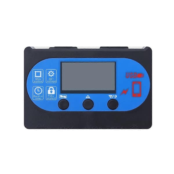 Solpanelregulator 100A Solspänningsregulator PWM Batteriladdare LCD-Display Dubbel USB Solcellsladdning