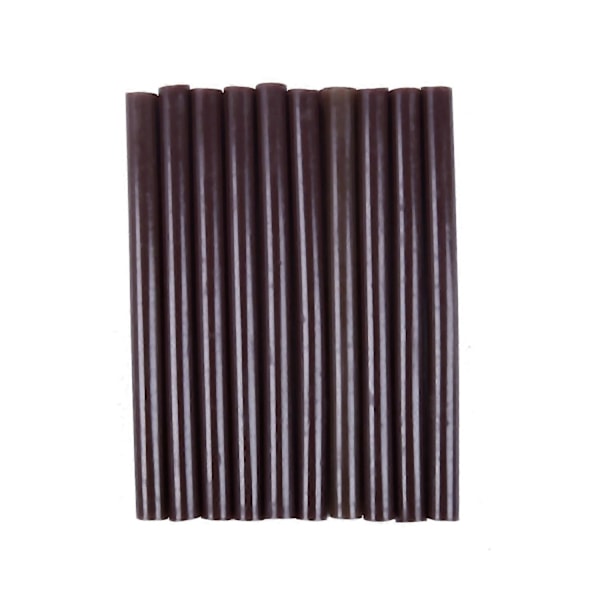 10 st 100 mm x 7 mm självhäftande smältlimstift för smältlim, brun