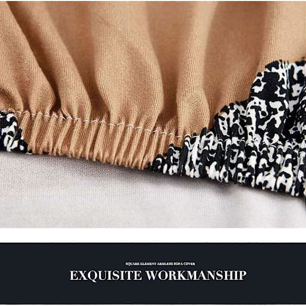 Clic Clac Sofatrekk Sofatrekk Stretch Elastisk Sofatrekk Print (Oransje og Svart