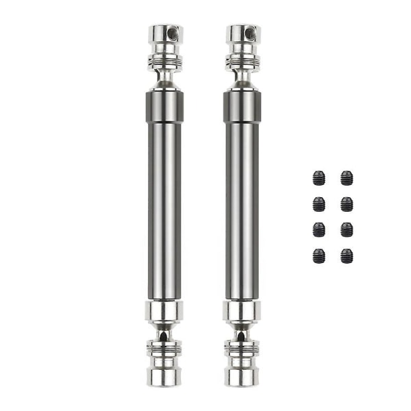 2PCS Metal CVD Drive Shaft 110-160mm for 1/10 RC Rock Crawler Axial SCX10 90046 Trx4,Titanium