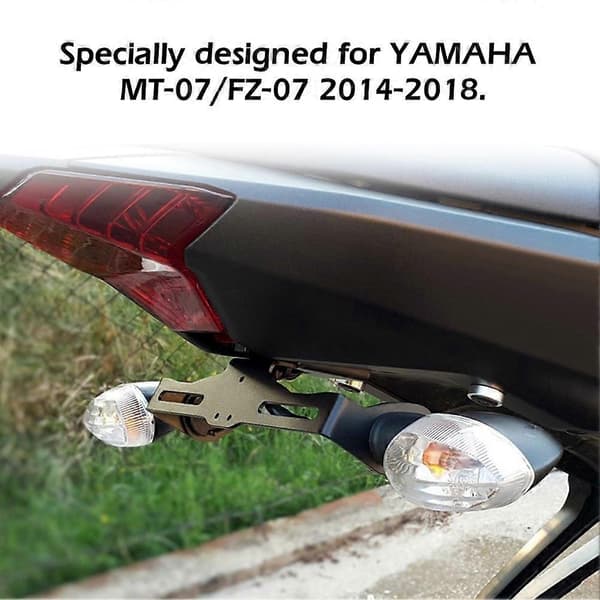 Nummerpladeholder til bagskærm med LED-lys til YAMAHA MT-07/FZ-07 2014-2018