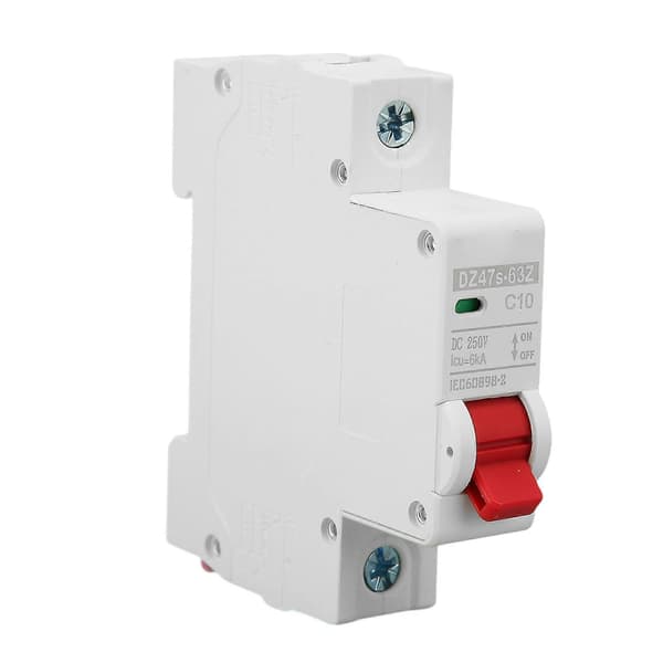 DC Strømafbryder Kortslutnings Overbelastningsbeskyttelse Miniature Strømafbryder til PV System 250V 10A 1P YEMAA