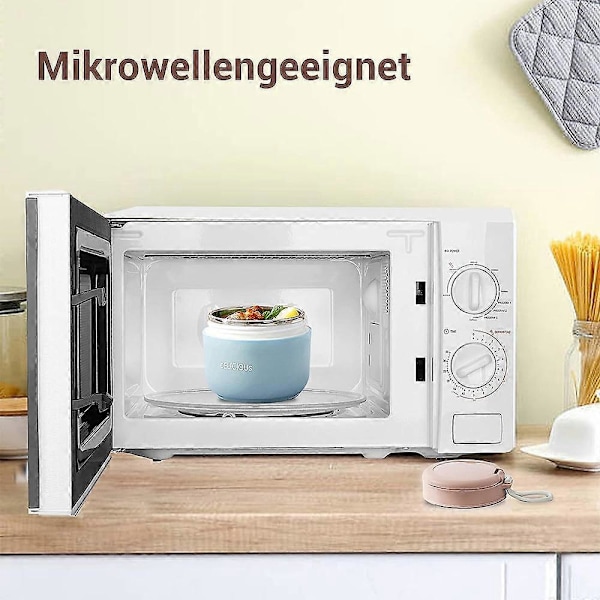 Morgenmadskop til farten med ske indeni madkasse - FARVE: blå