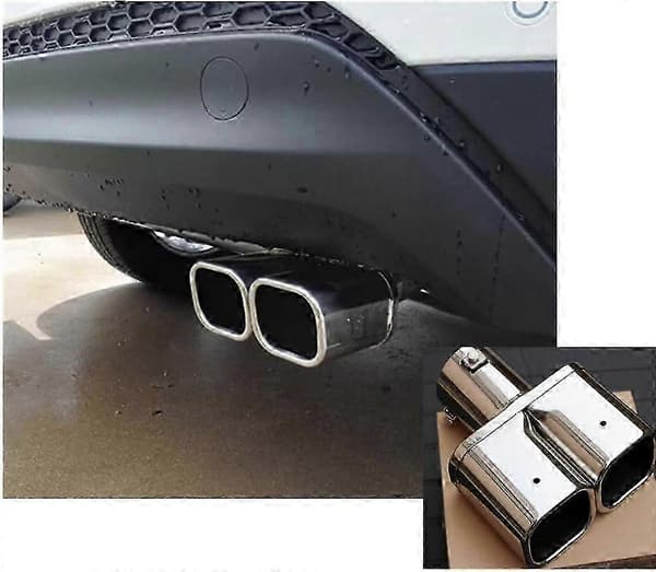 Bil Eksosdeksel i rustfritt stål Eksosrørdeksel Tilbehør Eksoshalerør for Hyundai Tucson 2015 2016 2017 2018 73 mm Trim 2025