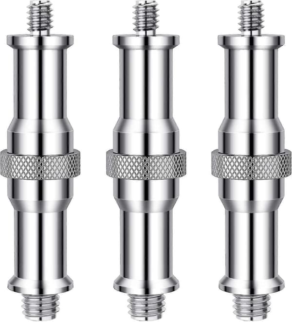 Standard 1/4\" till 3/8\" Metall Konverter Gängad Skruv Adapter Stud Ände 3-pack