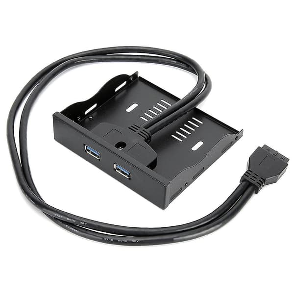 USB 3.0 Floppy Bay Frontpanel med 19 Pin til 2 USB 3.0 Interface HUB