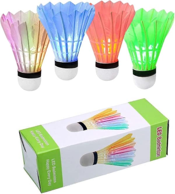 LED Sulkapallosulkaset Pimeän Yön Hehkuvat Linnut Valaistus (4 kpl)