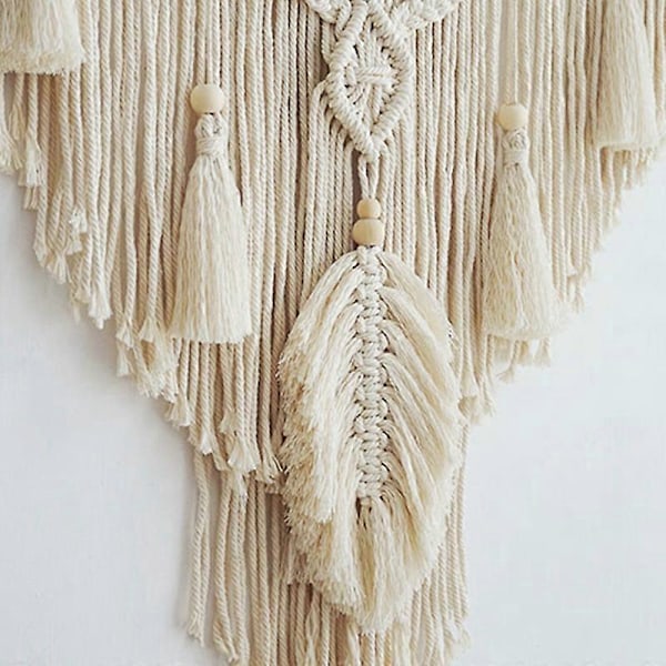 Nordisk Boheme Macrame Vægophæng Vægtæppe Håndvævet Kvast Hjem Vægdekoration Vægtæppe