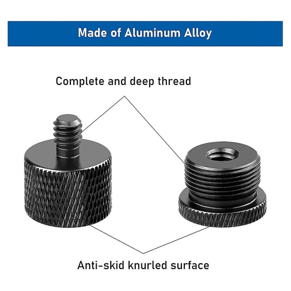 Mikrofonstativ Mic Boom Arm Sæt, Mic Tråd Adaptere - 5/8 Hun til 3/8 Han og 5/8 Hun til 1/4 Han osv.