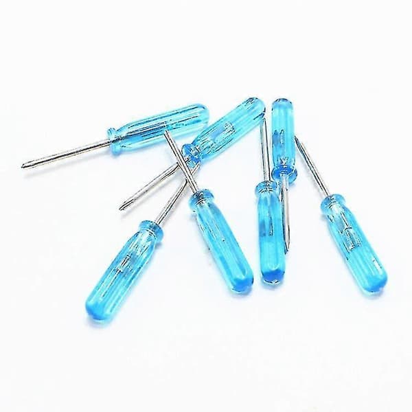 2mm Ristipää Tarkkuus Lyhyt Mini Taskuruuvimeisseli 5 kpl Sininen
