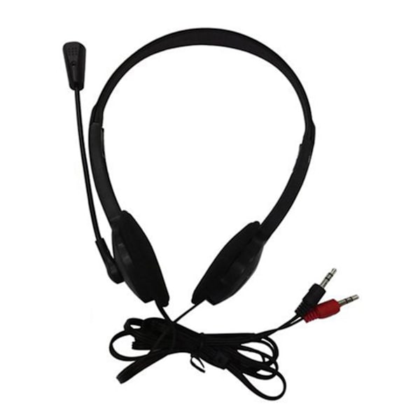 Kablet hodetelefon universell med mikrofon plast 3,5 mm over-ear stereo hodesett for hjemmet
