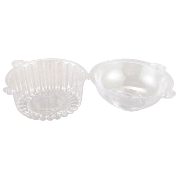 50 stk. Enkle Plastklare Cupcake-Holdere