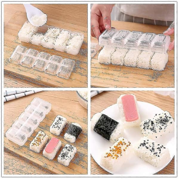 4 stk. Sushi Form Sæt Trekant Sushi Maker Transparent Onigiri Maker Ris Bento Form Nigiri Form Eller Restauranter -Aya