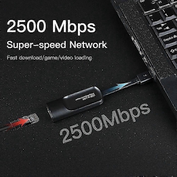 2500mbps Ethernet Usb 3.0 Til Rj45 Ekstern Kablet Nettverkskort Konverter Ethernet Lan Adapter Hub Fo FT