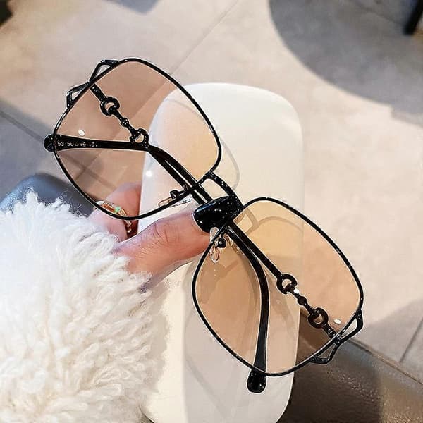 Wekity Solbriller Dame Trendy 2022 Oversized Store Store Køre Solbriller Sensitive Øjne UV Beskyttelse