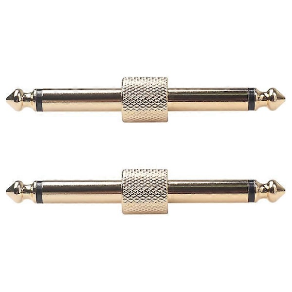 5 st 1/4 tum 6,35 mm Gitarr Effektpedal Koppling Jack Interface Kabel Adapter Elektrisk