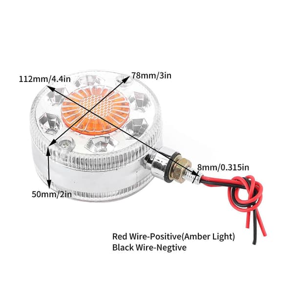 Sidemarkerlys til Bil Rød Gul 24LED 24V Signalindikatorlampe til Lastbil Trailer Lorry