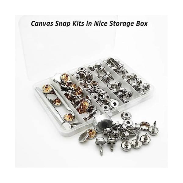 Canvas Snap Kit, 40 sett Marine Grade båtdeksel Snap Snap Festeskruer Rustfritt Stål Snap Kit for B