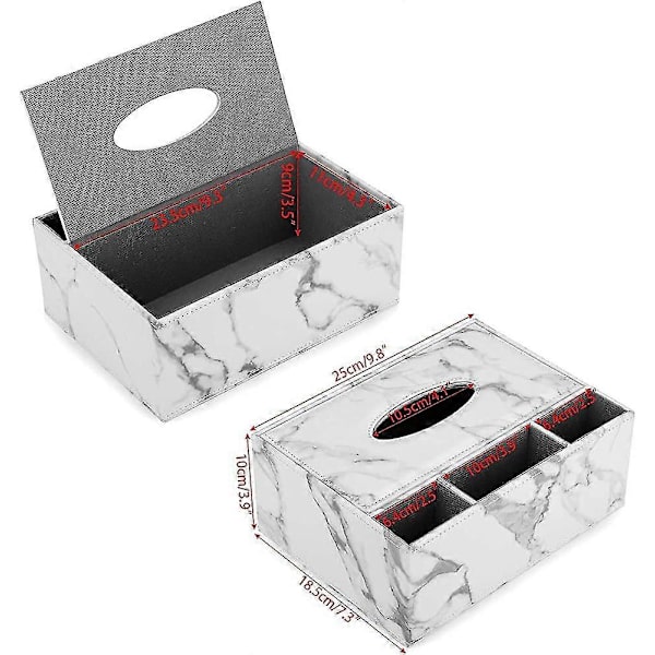 Tissue Box PU Lær Rektangulær Tissue Dispenser