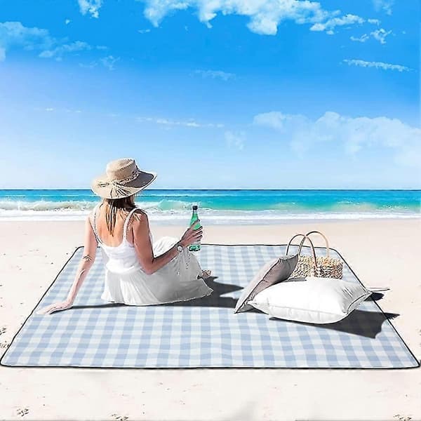 Picnic Tæppe 200 X 200 Cm (79 \"x 79\") Strandtæppe Vandtæt Hurtigtørrende