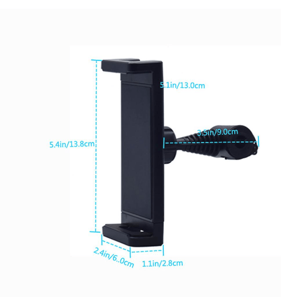 Fleksibel Bil Hovedstøttebeslag Tablet Holder 360 Graders Rotation Til 5-13 Tommer Enheder