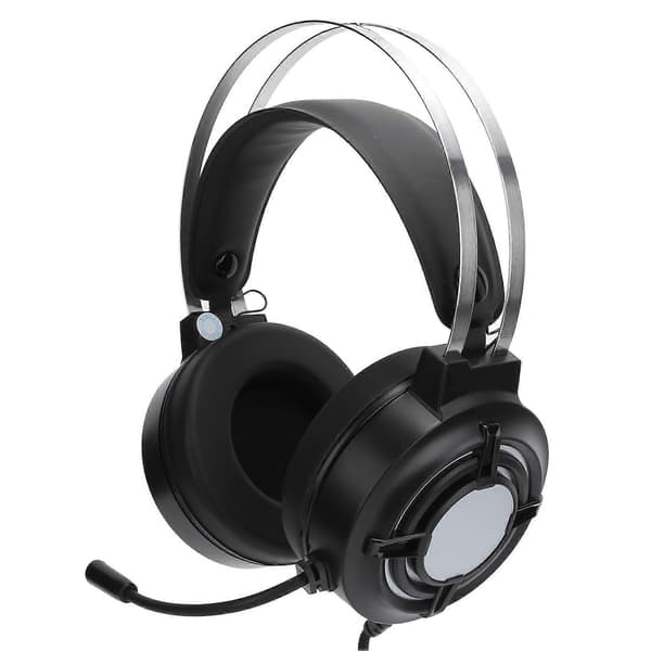 Gaming Headset ESport Kablet RGB Farverigt Lys med Mikrofon til PC Computere (Til HP H120G USB7.1 Interface)