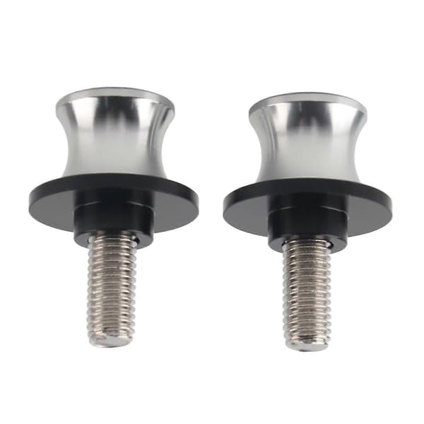 10mm Motorcykel CNC Bakstöd Svingarm Spool Sliders Stöd Svingarm Bobbins Silver
