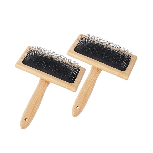 2 PCS Wool Carders, 6.1InchX4.8Inch Large Hand Carders for Wool, Craft Wool Felt Mixing Tool, Pet Slicker Brush