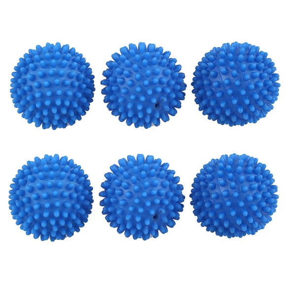 6 X Blå Gjenbrukbare Tørkeballer Tygmyknerball