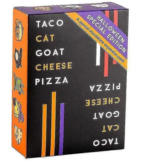 Taco pet Getost Pizza Spelkort Tomte Kaka Älv Godis