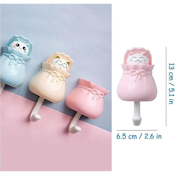 Söt tecknad väggkrok för pojk- och flickrum sovrum 4-pack