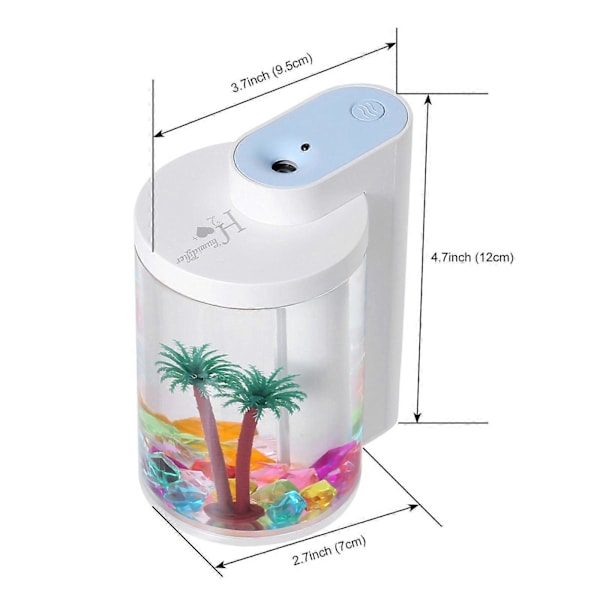 USB Luftfukter Ultralyd Kald Tåke Luftfukter - Mini Bil 260ml