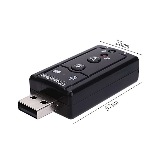 Nworld Kannettava 3,5 mm Äänikortti Ulkoinen Usb 2.0 7.1 Kanavainen 3D Audio Mini Adapteri Kuuloke Mikrofoni Liitäntä PC Usb Äänikortille