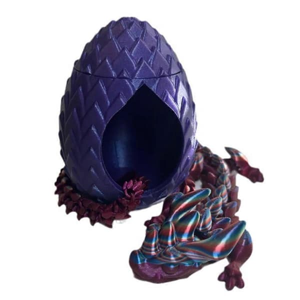 3D-printat Drakägg, Drakägg med Drake Inuti